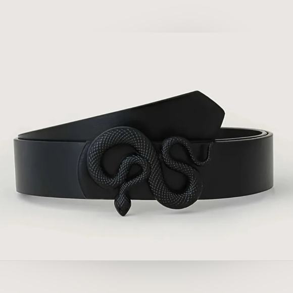 Accessories - Chi Black Snake Design Women's Belt,one Size! New Without Tags!